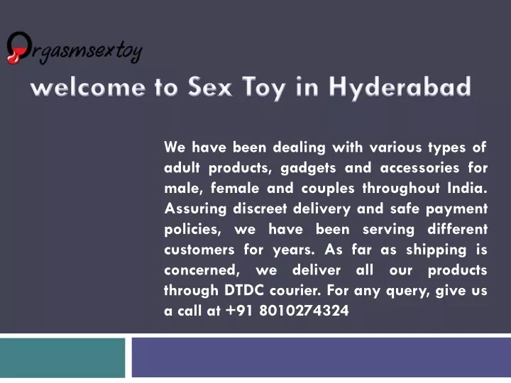 welcome to sex toy in hyderabad