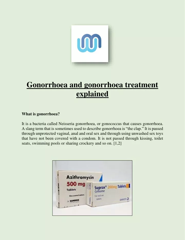 gonorrhoea and gonorrhoea treatment explained