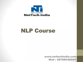 Learn complete NLP course from NetTech India
