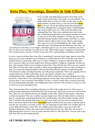 Keto Plus- *Must* Read Review Before Order