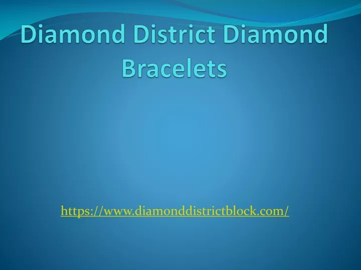 diamond district diamond bracelets