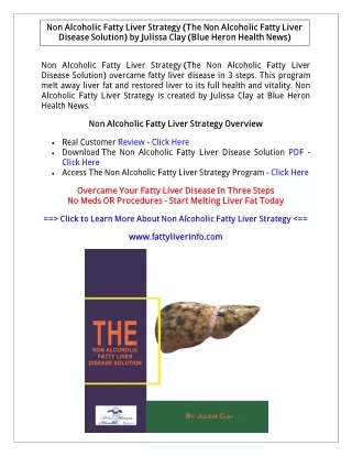(PDF) Non Alcoholic Fatty Liver Strategy Book PDF: Julissa Clay - The Non Alcoholic Fatty Liver Disease Solution