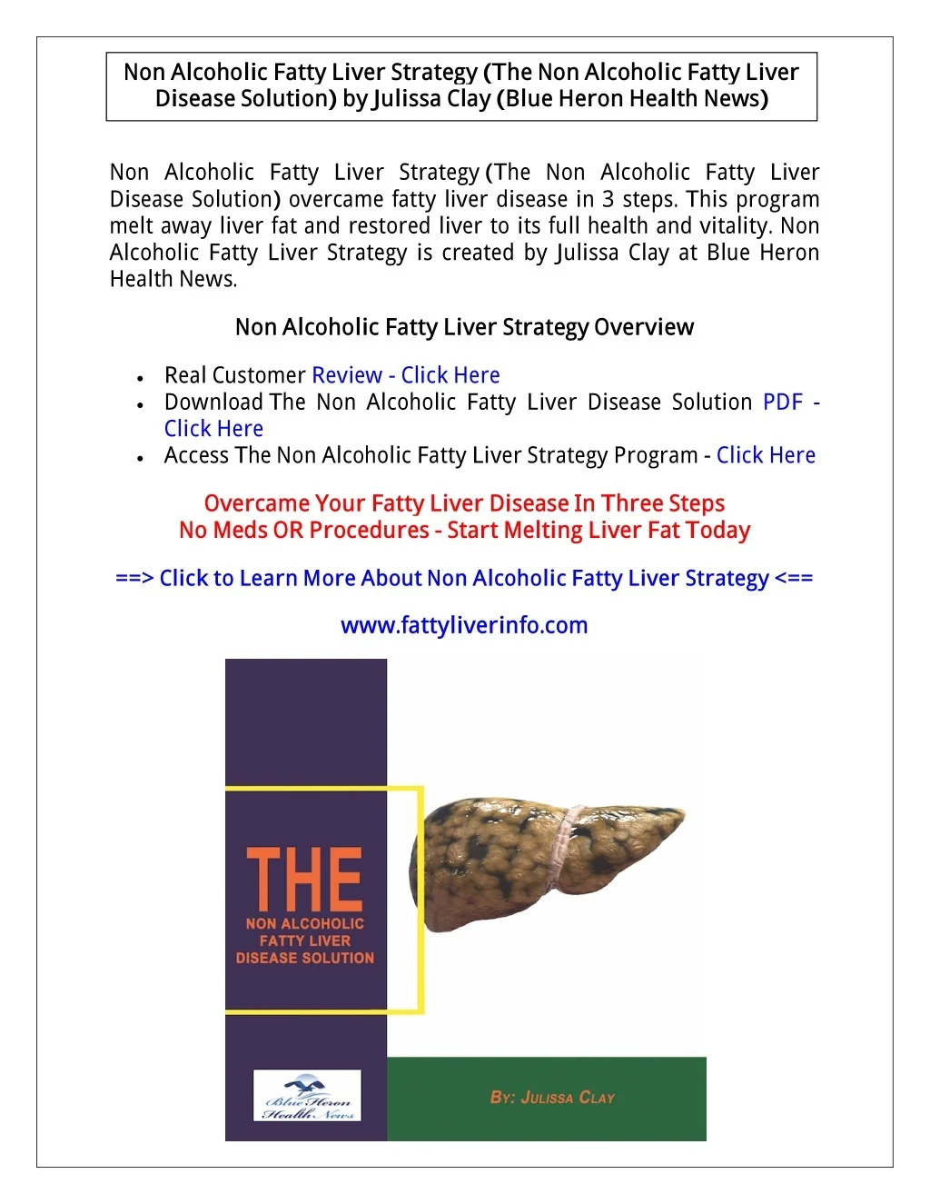 PPT - (PDF) Non Alcoholic Fatty Liver Strategy Book PDF: Julissa Clay ...