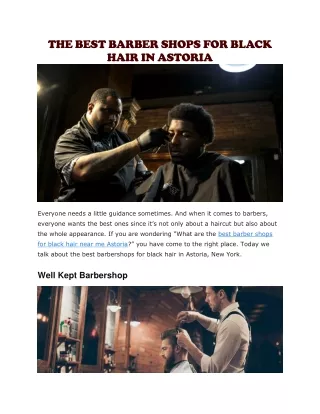 Barber shops for black hair near me Astoria