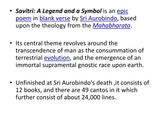 Understanding  Aurobindo's Savitri