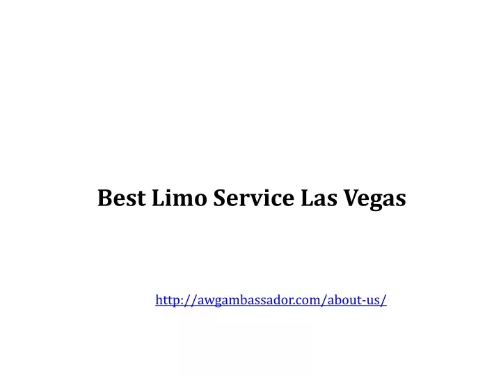 best limo service las vegas