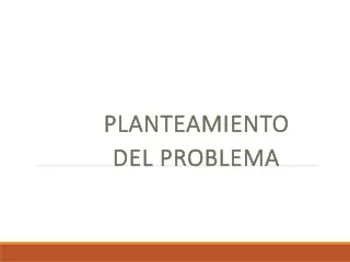 planteamiento del problema