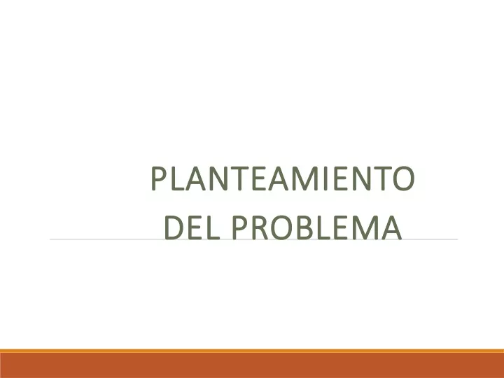 planteamiento del problema