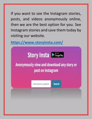 Instagram Anonymous Viewer - Story Insta