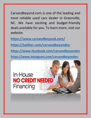 Car Dealerships in Greenville North Carolina - Carsandbeyond.com
