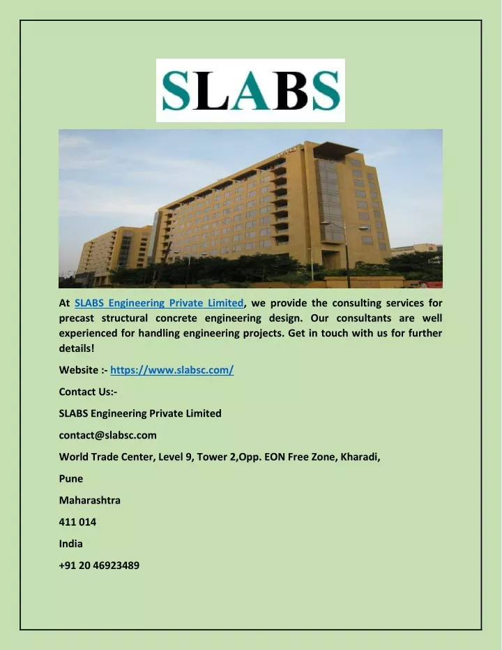 at slabs engineering private limited we provide