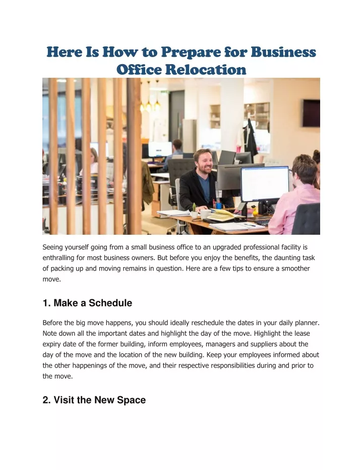 here is how to prepare for business office