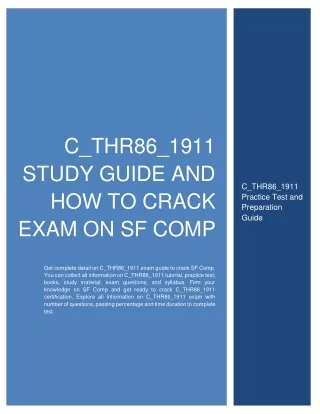 C_THR86_1911 Study Guide and How to Crack Exam on SF Comp