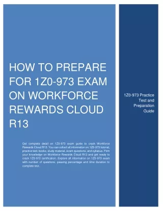 How to Prepare for 1Z0-973 exam on Workforce Rewards Cloud R13