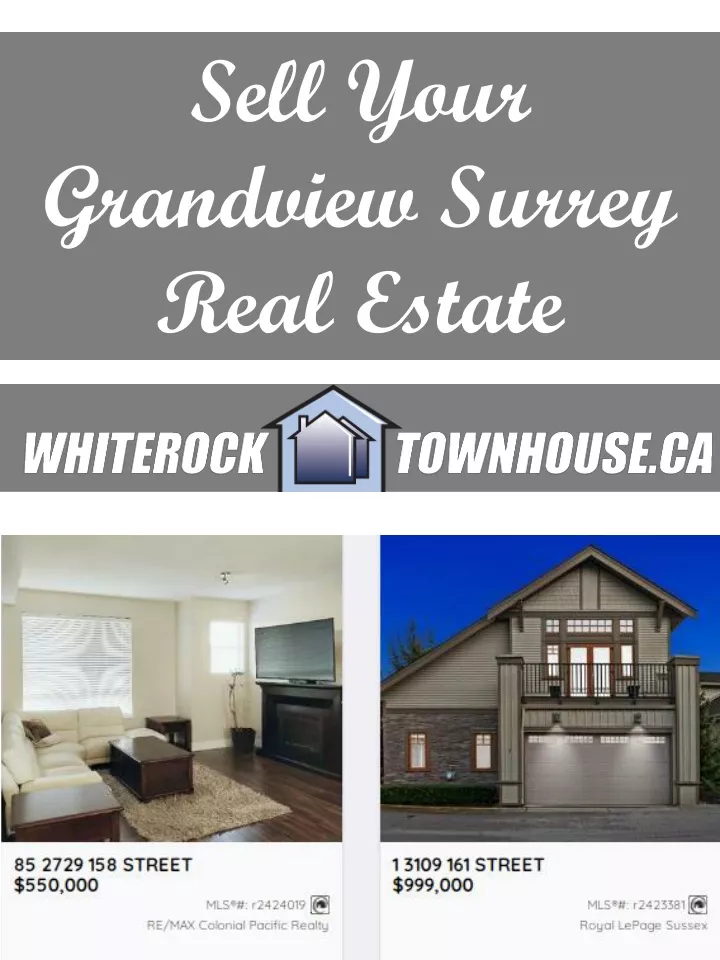 sell your grandview surrey real estate