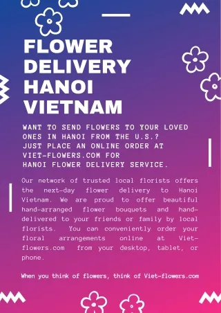 Flower Delivery Hanoi Vietnam though Viet-flowers.com (1)