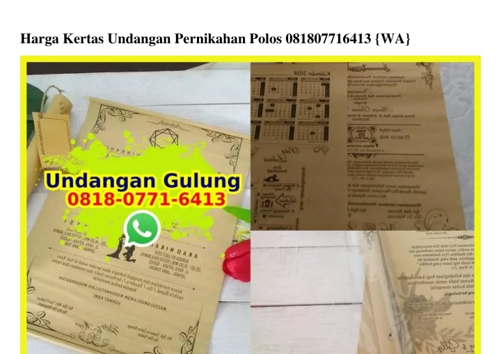 harga kertas undangan pernikahan polos