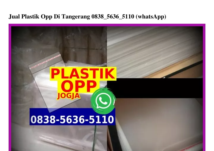 jual plastik opp di tangerang 0838 5636 5110