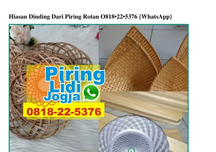 hiasan dinding dari piring rotan o818 22 5376