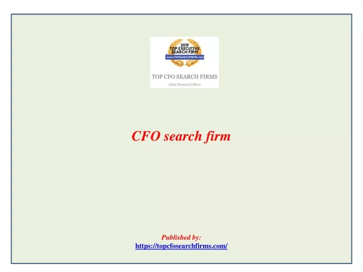 cfo search firm published by https topcfosearchfirms com