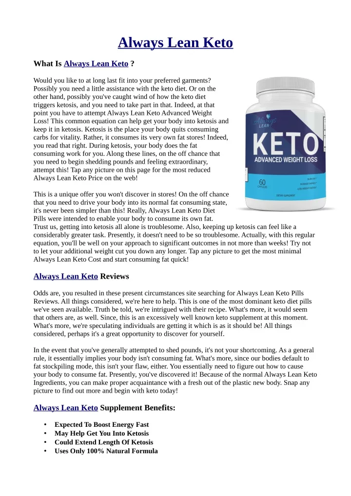 always lean keto