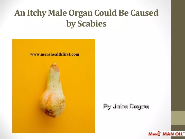 an itchy male organ could be caused by scabies