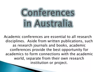 Conferences in Australia-Apiar.org.au