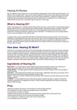 Hearing X3 Review – Does This Really Work? TRUTH REVEALED HERE!