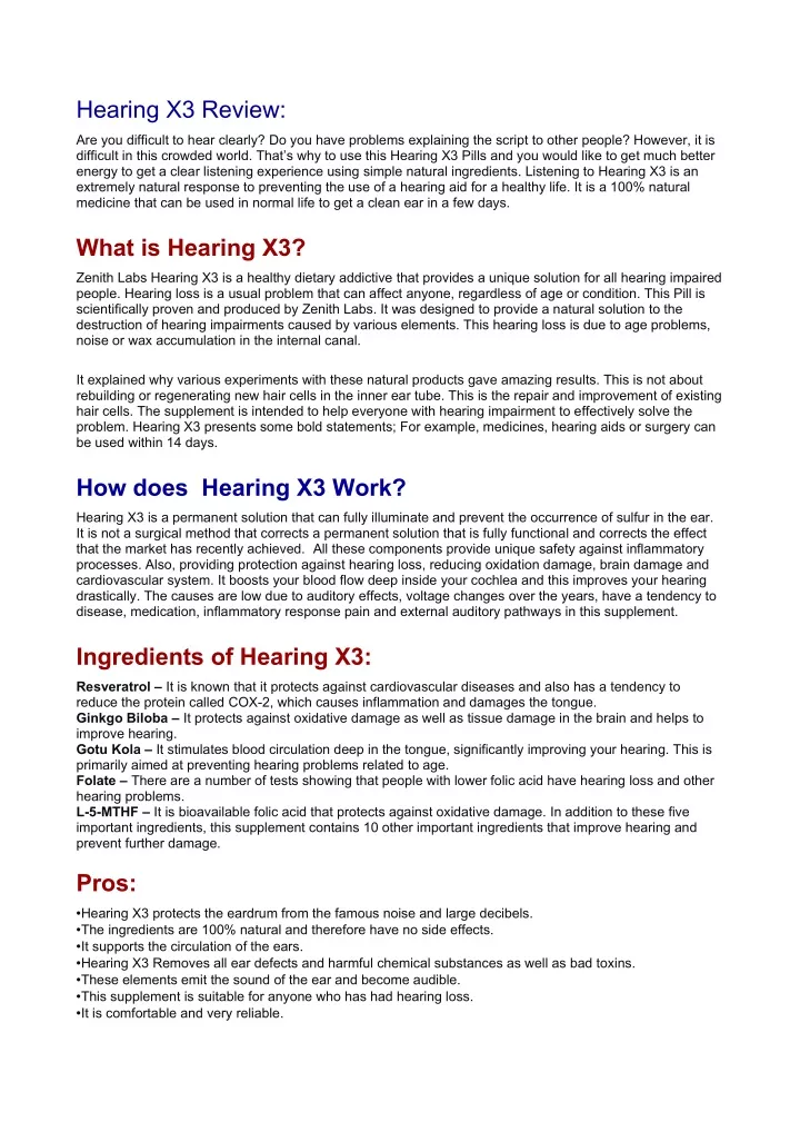 hearing x3 review