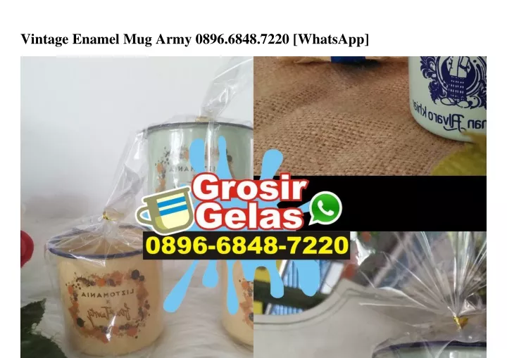 vintage enamel mug army 0896 6848 7220 whatsapp