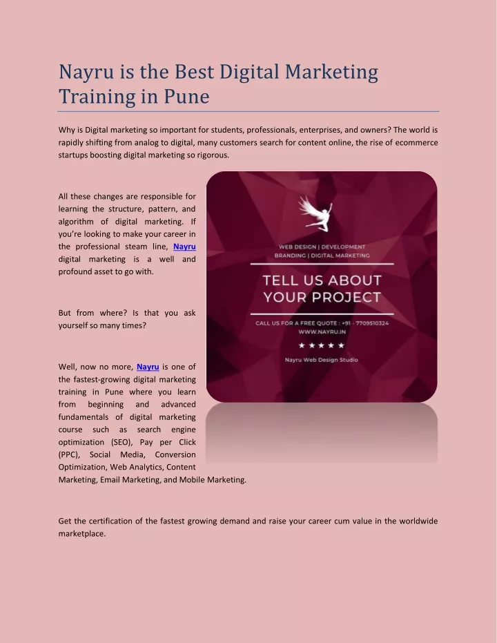 nayru is the best digital marketing training