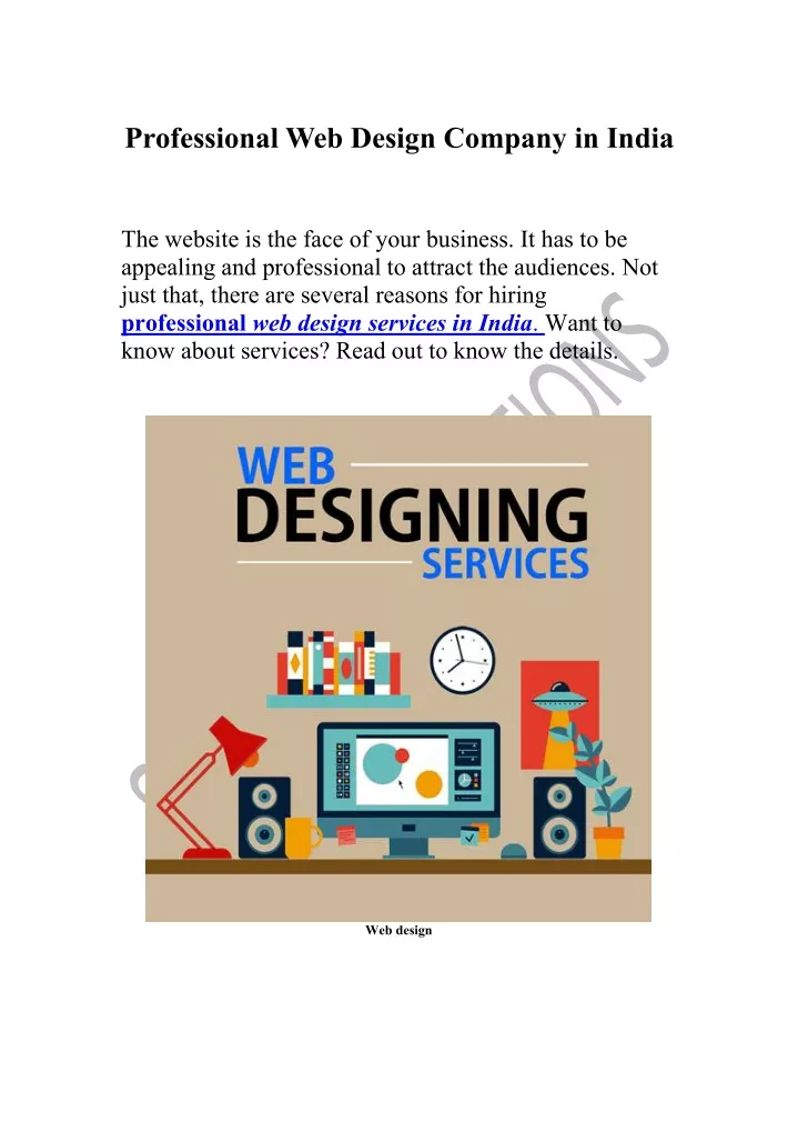 professional web design company in india