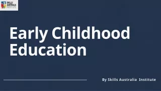 Make your career in the childcare industry with our early childhood education in Australia.