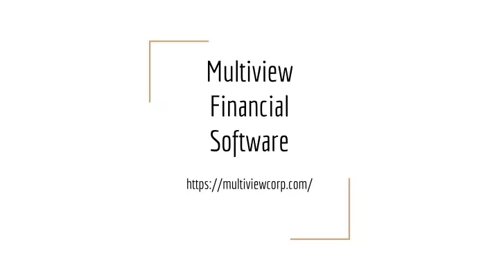 multiview financial software