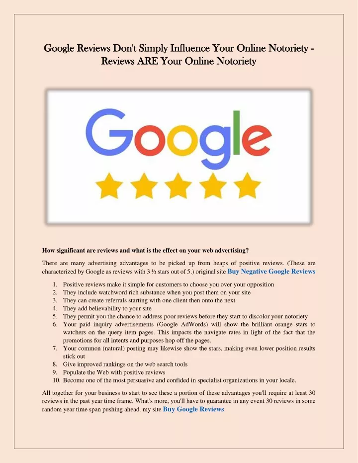 google reviews don t simply influence your online