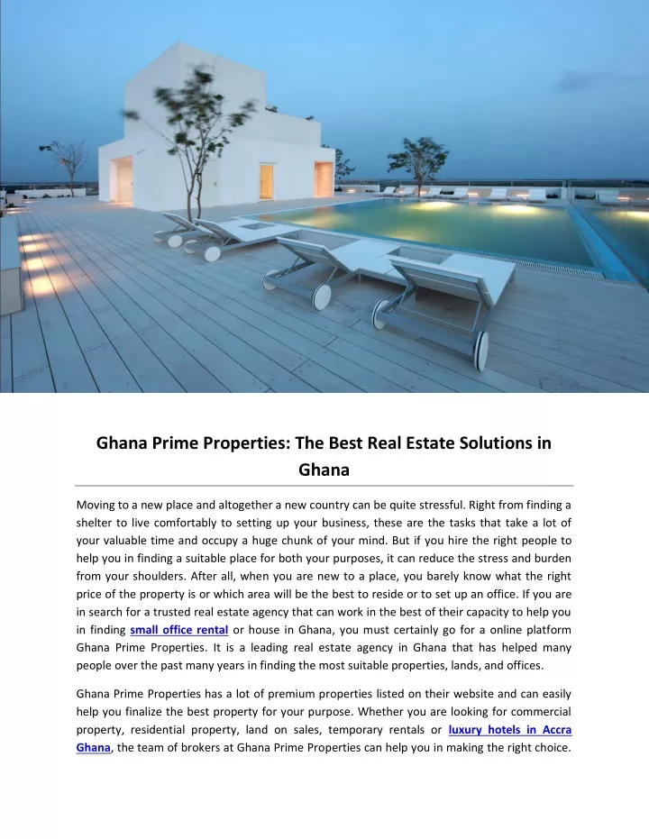 ghana prime properties the best real estate