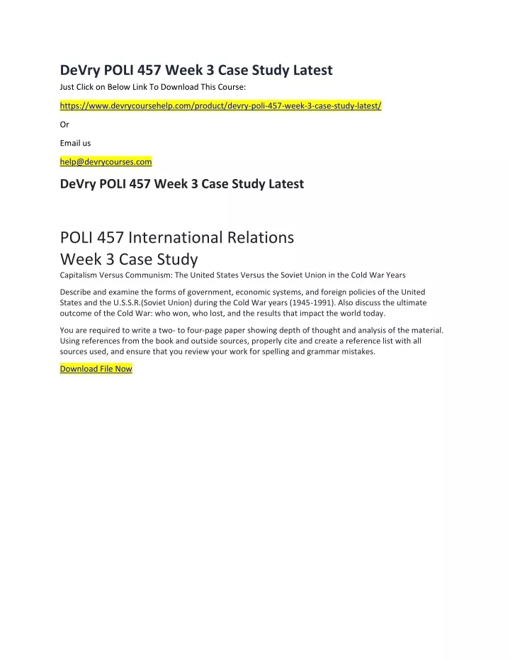 devry poli 457 week 3 case study latest just