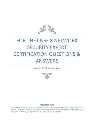 Fortinet NSE 8 Network Security Expert Certification Questions & Answers