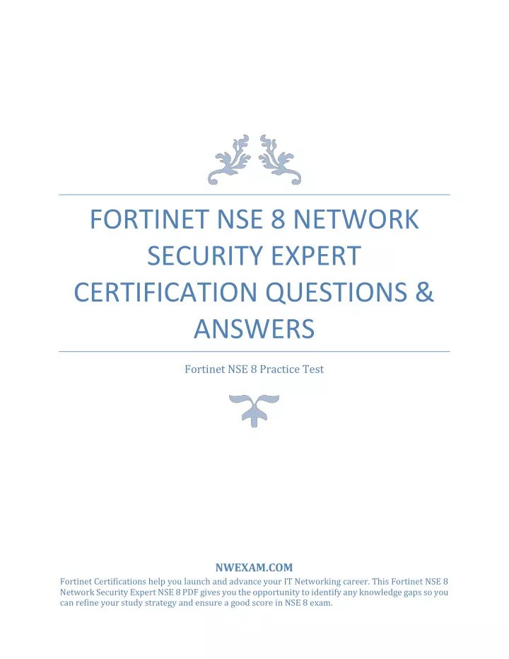 fortinet nse 8 network security expert
