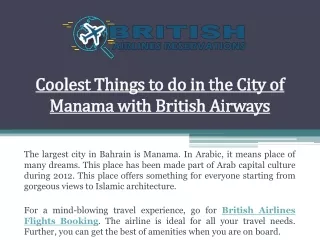Coolest Things to Do in the City of Manama With British Airways