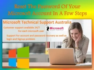 Reset the password of your Microsoft Account in a few steps
