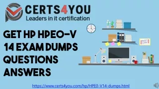 HPE0-V14 Test Dumps