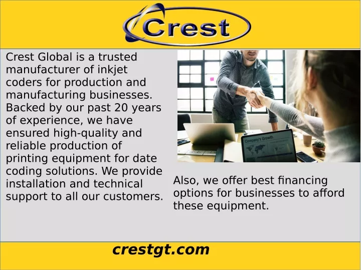 crest global is a trusted manufacturer of inkjet