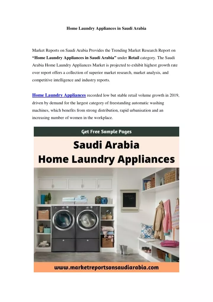 home laundry appliances in saudi arabia