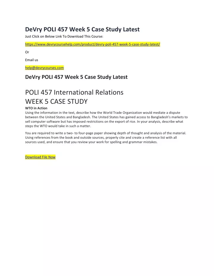 devry poli 457 week 5 case study latest just