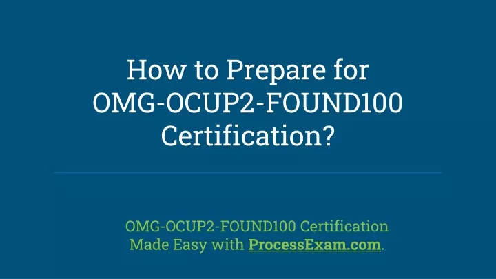 how to prepare for omg ocup2 found100