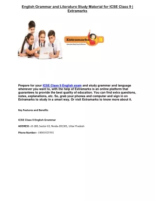 english grammar and literature study material