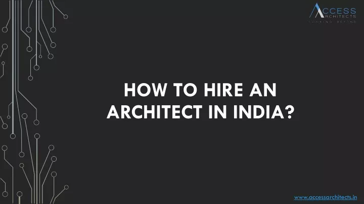 how to hire an architect in india