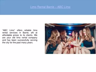Limo Rental Barrie