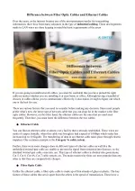 Difference between Fiber Optic Cables and Ethernet Cables - slide 1